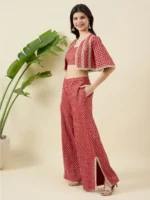 Brick RedBrocade Co-ord Set_IMG_6966