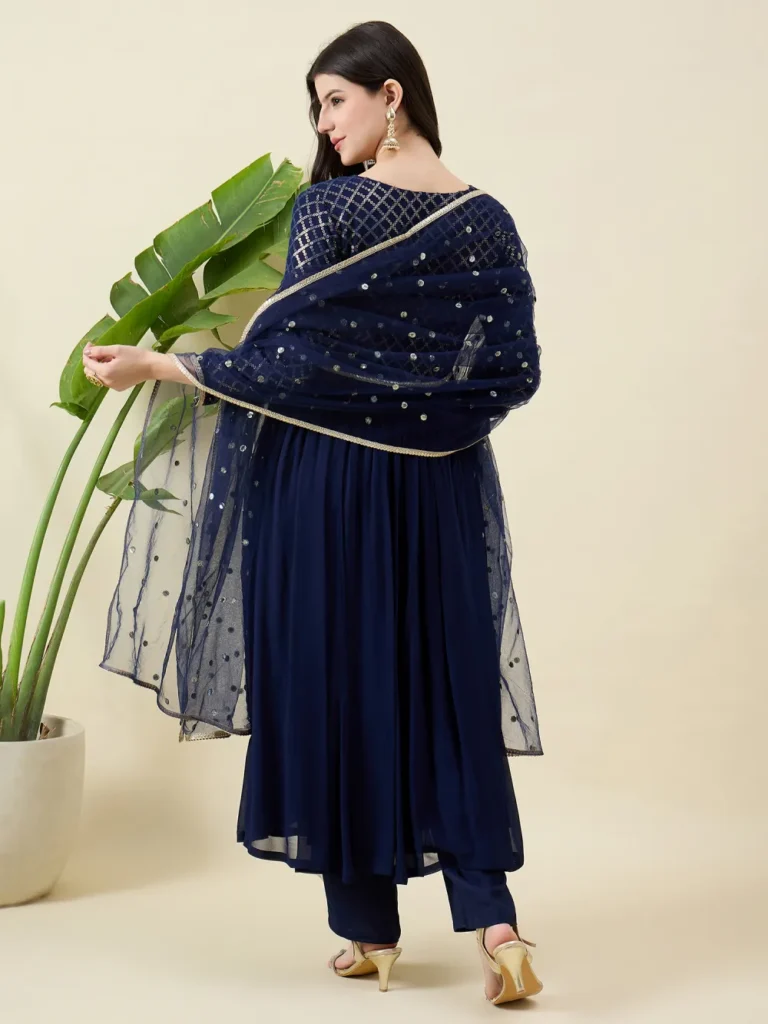 Dark blue Kurta Set with Dupatta_IMG_6945