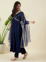 Dark blue Kurta Set with Dupatta_IMG_6947