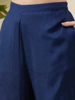 Blue Printed Cotton Kurta