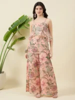 Printed Peach Co-ord Set