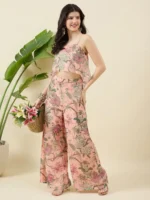 Printed Peach Co-ord Set