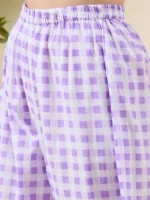 Lavender Colour Printed Kurta Set