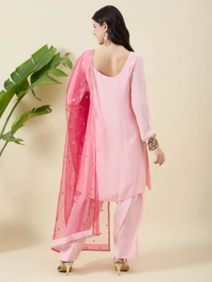 Pink Kurta Set with Dupatta