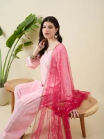 Pink Kurta Set with Dupatta