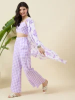 Lavender Printed Cotton Co-ord Set