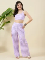 Lavender Printed Cotton Co-ord Set