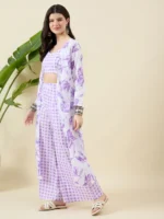 Lavender Printed Cotton Co-ord Set