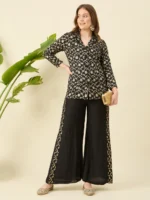 Black Brocade Co-ords Set