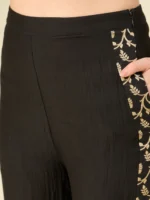 Black Brocade Co-ords Set