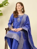 Banarasi Blue Kurta Set