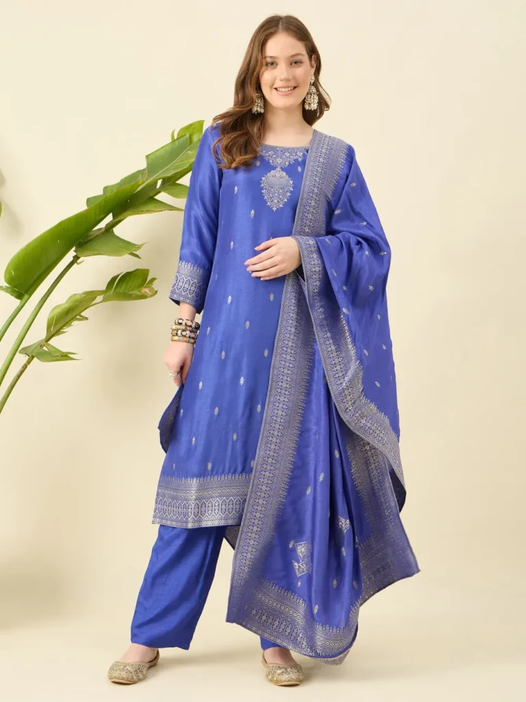 Banarasi Blue Kurta Set