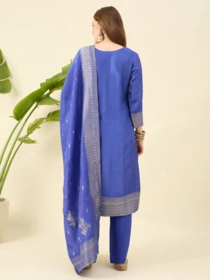 Banarasi Blue Kurta Set