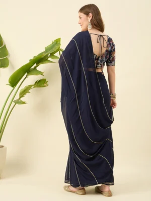 Dark Blue Top and Skirt with Dupatta