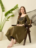 Mehadi Green Kurta Set