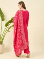 Banarsi Silk Magenta Kurta Set