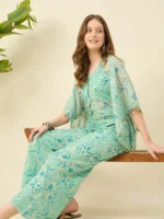 Mint Green Georgette Co-ords Set