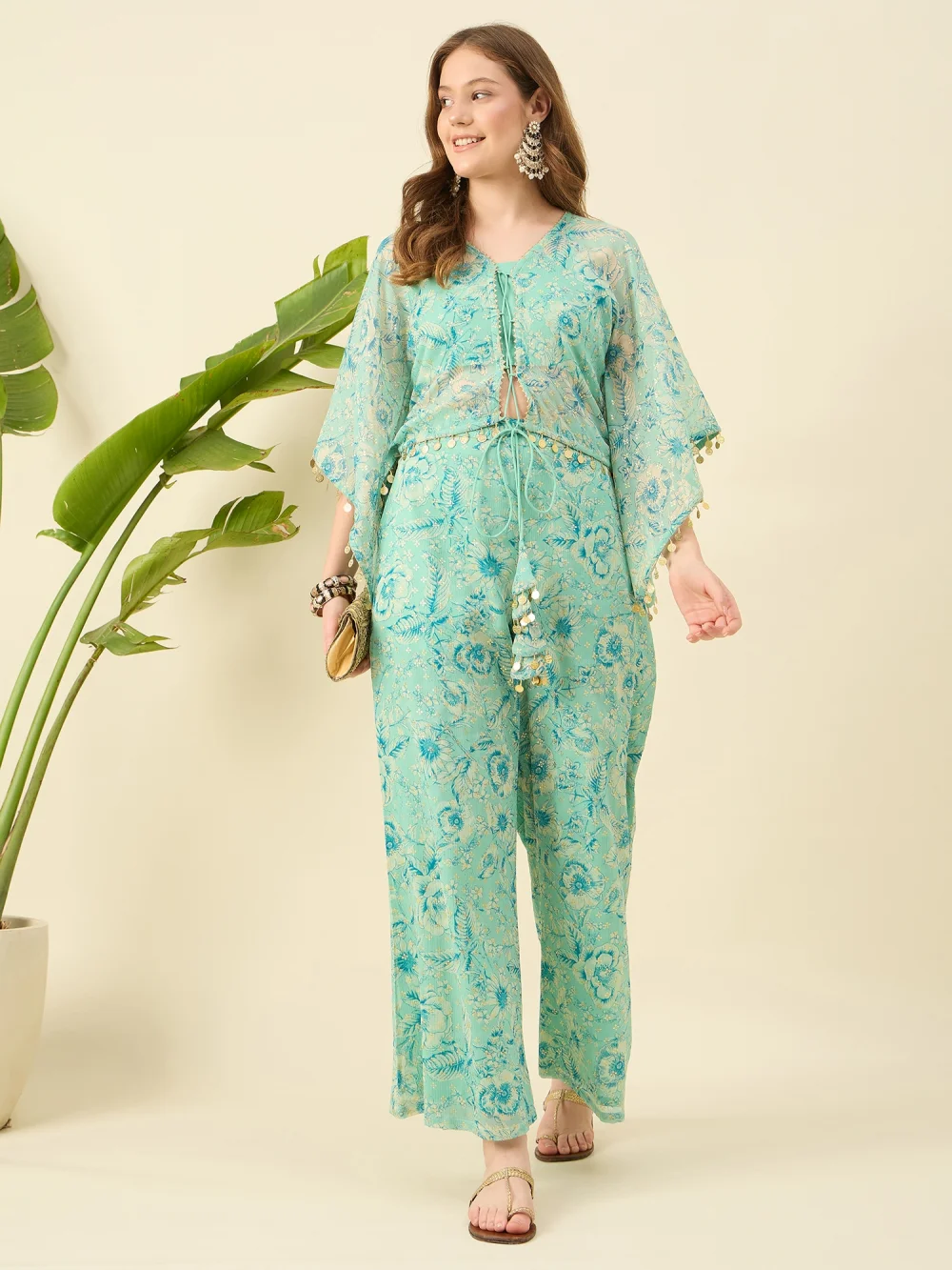 Mint Green Georgette Co-ords Set