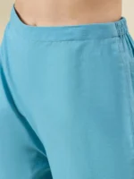 Light Blue Cotton Anarkali Kurta