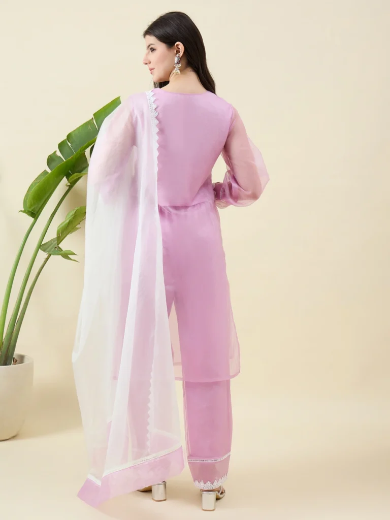 Organza Kurta Set with Dupatta