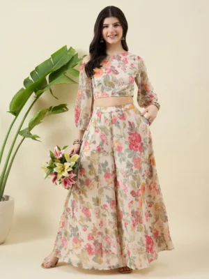 Printed Beige Co-ord Set