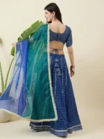 Royal Blue Banarasi Silk Lehenga Set