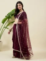 Wine Lehenga